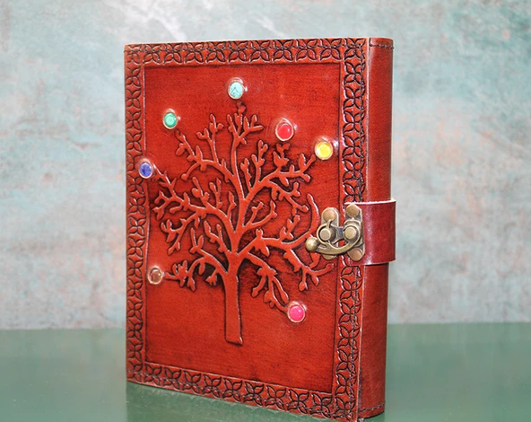 Taşlı Deri Defter Model 5 ürün görseli 1