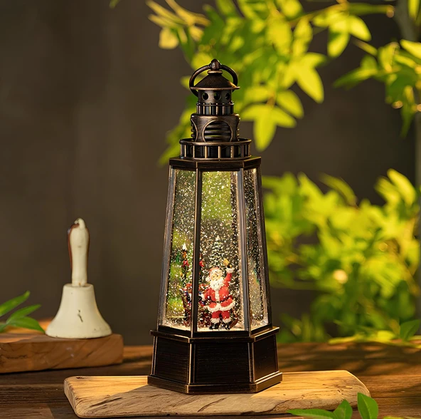 Yılbaşı Temalı Işıklı Müzikli Kar Küresi Model 5 ürün görseli 1