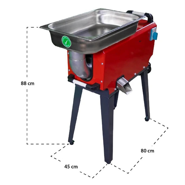 Bilgin BS1K 3000 Devir 400 kg/h Salça Makinası 3 Hp 220v - 2
