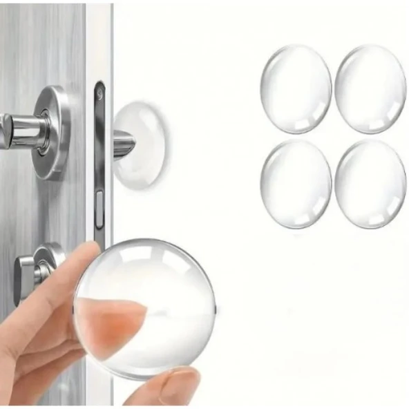 Şeffaf Silikon Mobilya ve Kapı Durdurucu Darbe Pedi 4'lü Set - Resim 2