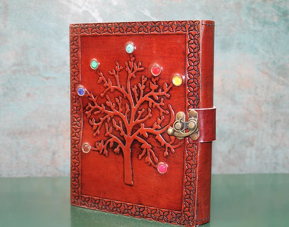 Taşlı Deri Defter Model 6 ürün görseli 1