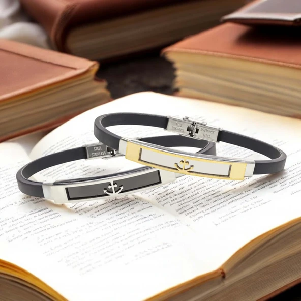 Çapa Desenli Çelik Bileklik 3183SCB002 - Resim 2