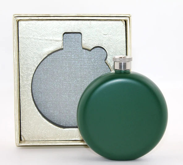 Paslanmaz Çelik Yuvarlak Matara 5 Oz Yeşil Renk ürün görseli 1