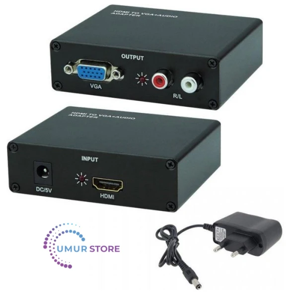 Elektrikli HDMI VGA Çevirici Aktif HDMI VGA Çevirici ürün görseli 1