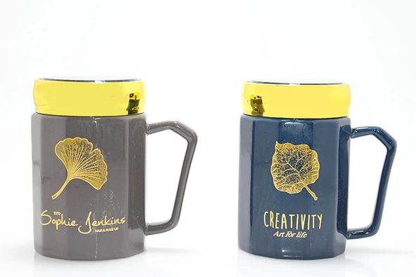 Ayna Kapaklı Porselen Kupa Bardak ürün görseli 1