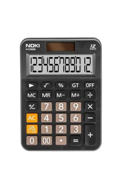 Noki ' Hesap Makinesi 12 Hane Masa Üstü H-cn008 (GÜNEŞ ENERJİLİ)