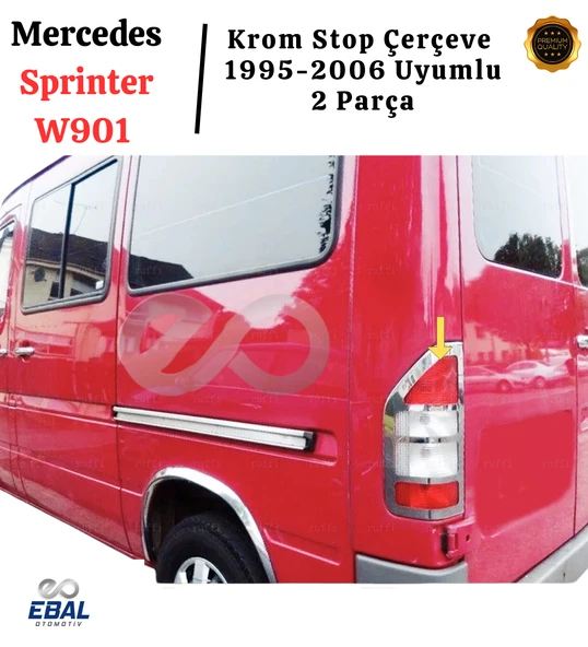 Mercedes Sprinter W901 Uyumlu Krom Stop Çerçeve 2 Parça 1995-2006 Arası Paslanmaz Çelik ürün görseli