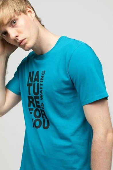 Panthzer Taylor Erkek Mavi Tişört - 5