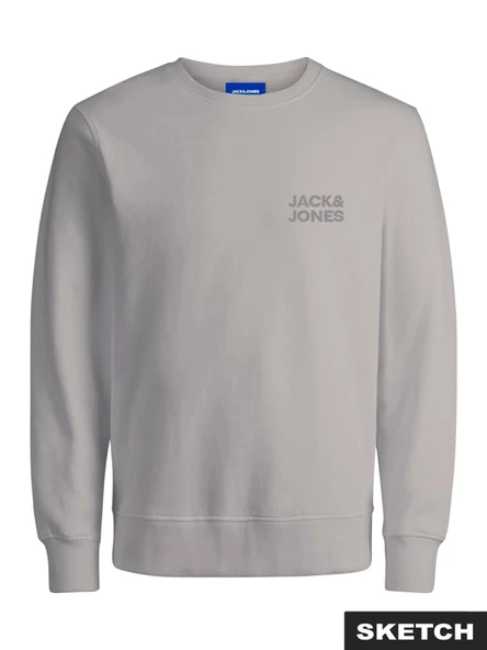 Jack&jones 12290659 0 Yaka Erkek Sweat - Gri ürün görseli