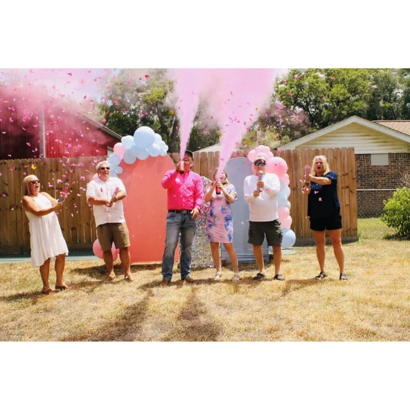 Cinsiyet Tüpü - Gender Reveal Partisi Tüpü Pembe Renk - Resim 2