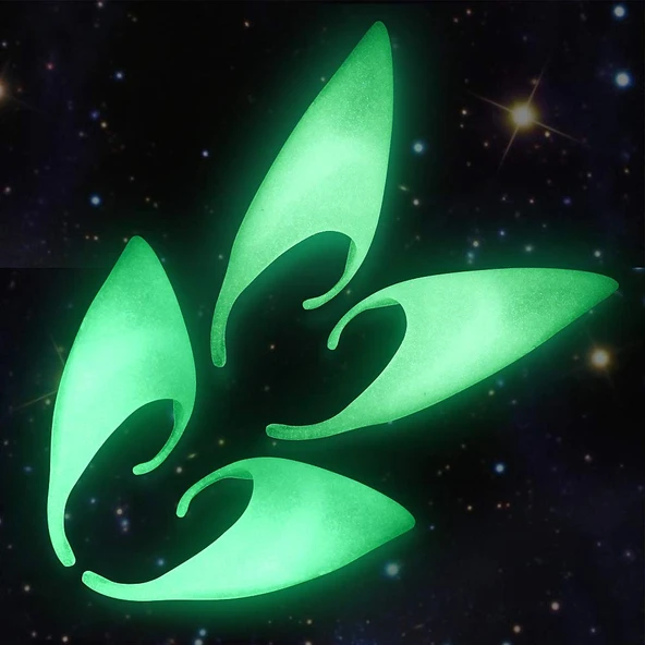 Karanlıkta Yanan Fosforlu Lateks Elf Kulağı 1 Çift - Resim 4