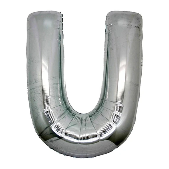 Gümüş Rengi Folyo Harf Balon 1 Metre ürün görseli 1