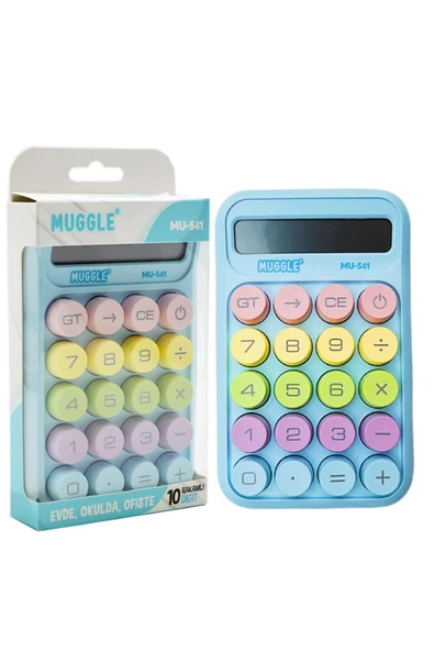 Muggle 10 Haneli Hesap Makinesi Renkli Mu-541