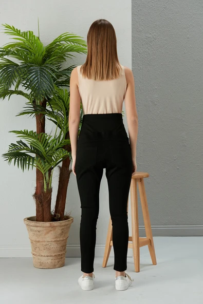 IŞŞIL 5034-Bilek Boy Pamuk Lycra Hamile Dar Paça Pantolon - 6