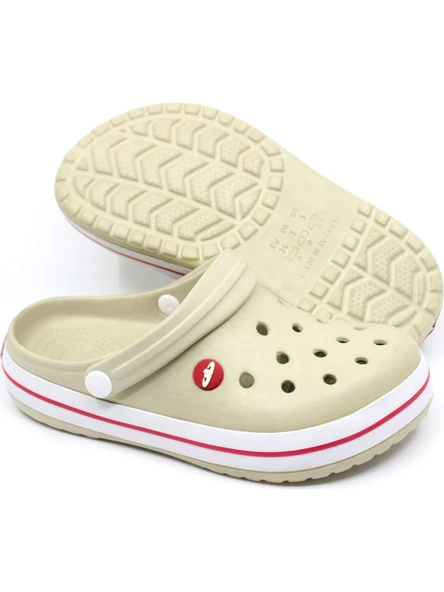 Akınalbella bella 195 Bej-Kırmızı Sabo Terlik - Resim 5