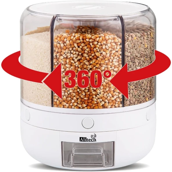 360° Dönebilir 10 Litre Gıda Organizeri - 1