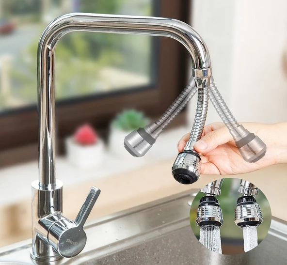Hortumlu Esnek Su Tasarruflu 2 Modlu Musluk Başlığı ürün görseli