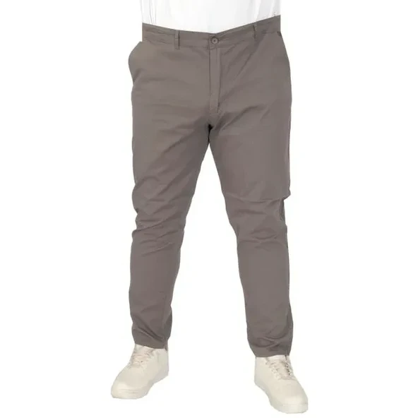 Büyük Beden Erkek Pantolon Keten Milano 20850 Haki