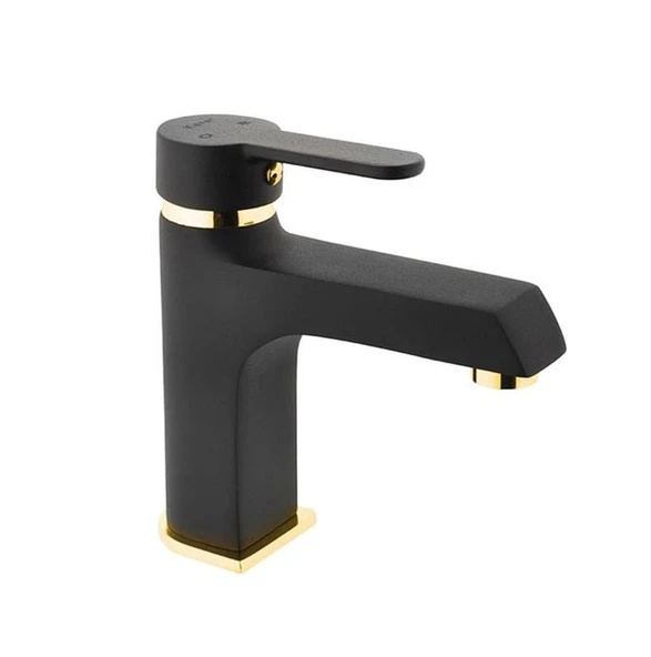 Kare Kst-30009 Stil Mix Lavabo Bataryası Mat Siyah