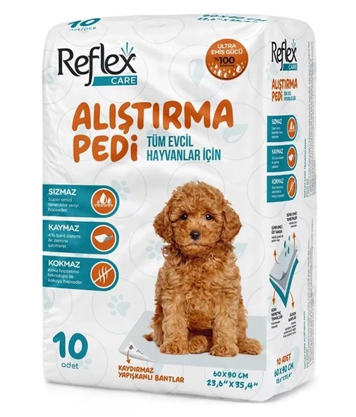 Reflex Care Kaydırmaz Köpek Alıştırma Pedi 60x90cm (10'lu) ürün görseli 1