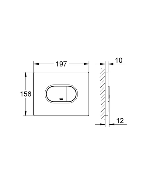Grohe Arena Cosmopolitan Kumanda Paneli, Krom, 38858000 - 3