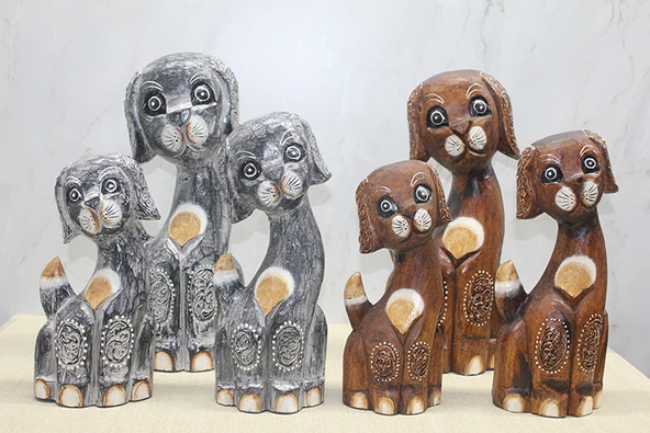 Ahşap 3'lü Köpek Seti ürün görseli