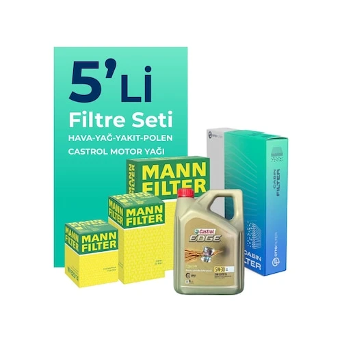 Mann Audi A1 1.6 Tdi Mann Castrol Motor Yağlı Bakım Seti 2010-2015 5li ürün görseli