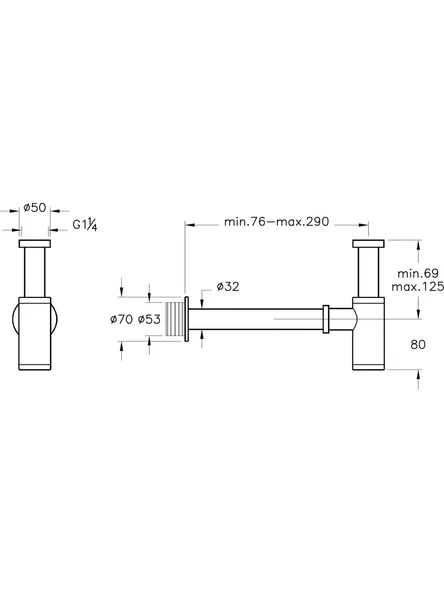Artema Vitra Lavabo Sifonu T Tipi A45123 Krom - 4