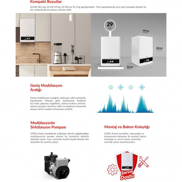 COPA EOMİX 35 KW PREMİX TAM YOĞUŞMALI KOMBİ - 4