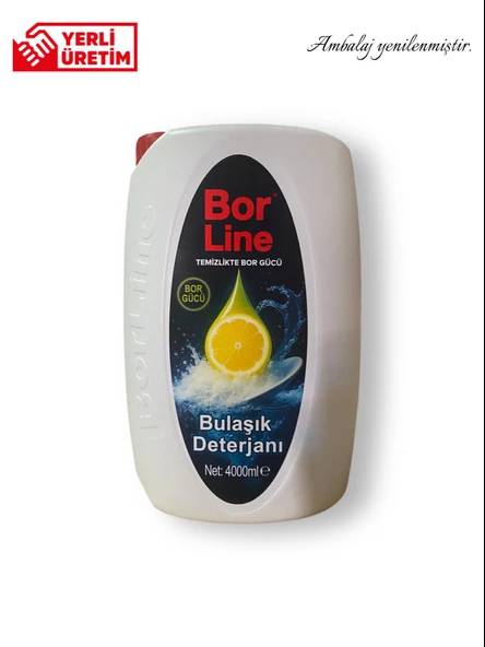 Bor Katkılı Sıvı Bulaşık Deterjanı 4lt Limon Kokulu 2 Adet - 2