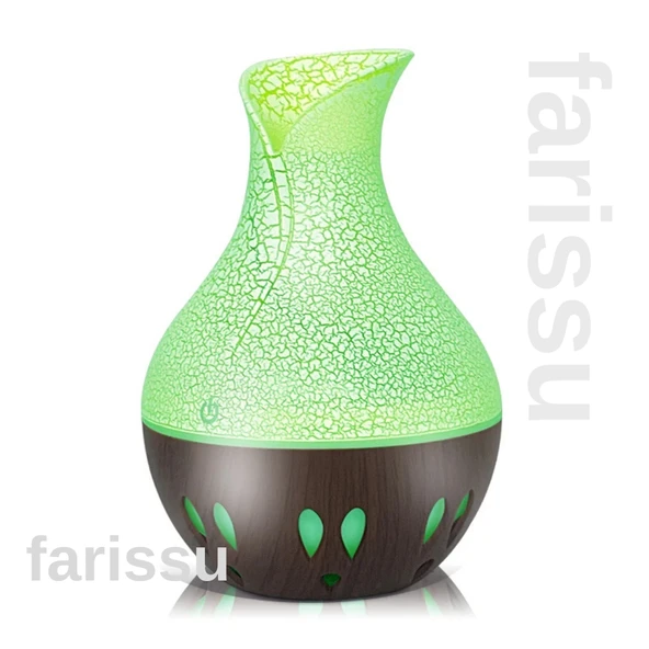 Gold Kama Vazo Tasarımlı Ultrasonik Hava Nemlendirici ve LED Difüzör - 5