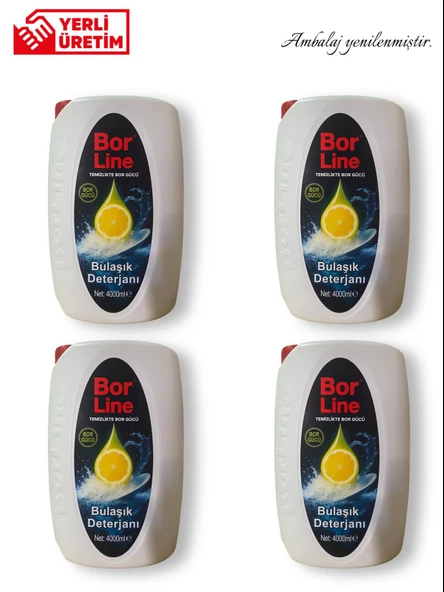 Sıvı Bulaşık Deterjanı 4000 Ml Limon 4 Adet