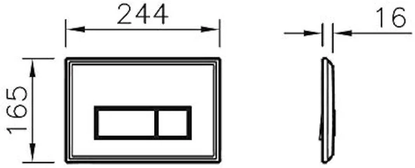 Vitra Elegance Kumanda Paneli, Krom, 740-1380 - 2
