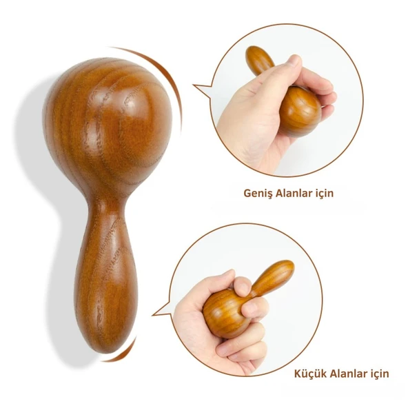 Ahşap Yüz Masaj Aparatı Gua Sha Graston Refleksoloji SPA Aleti - Resim 3