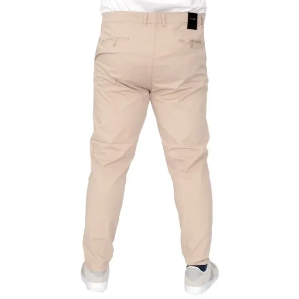 Büyük Beden Erkek Pantolon Keten Milano 20850 Bej - Resim 4