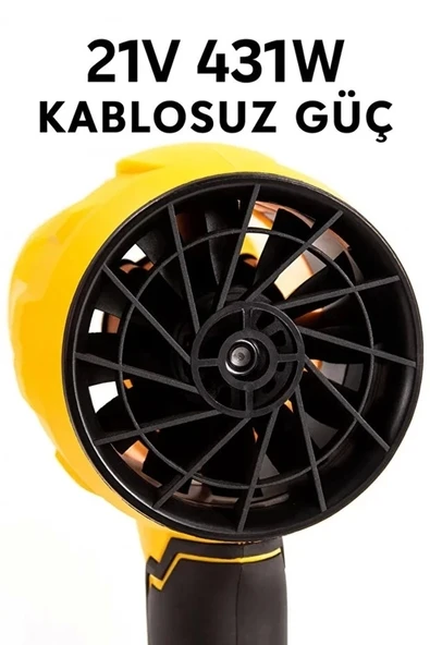 AHV-18 Turbo Hava Üfleyici | 4 Kademe Hız | 21V 431W Kablosuz Blower | 32.000 RPM" - Resim 7