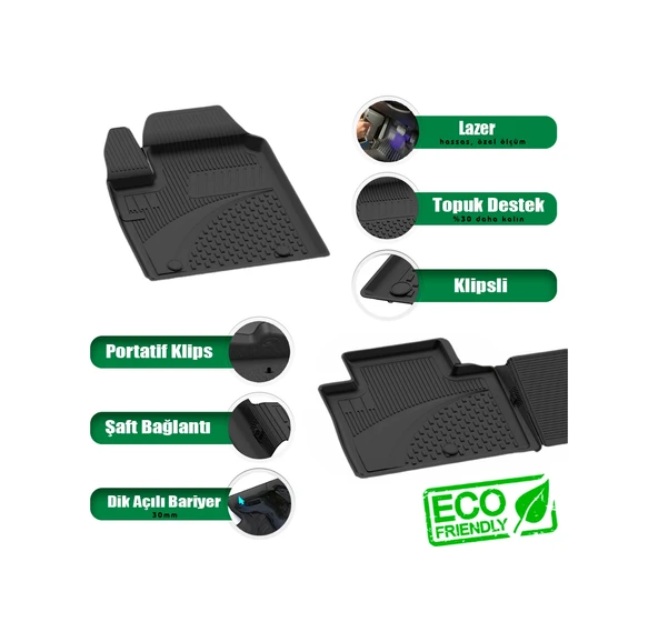 Sahler Mg Hs 2018 - 2024 4.5D Havuzlu Paspas Siyah - Resim 2