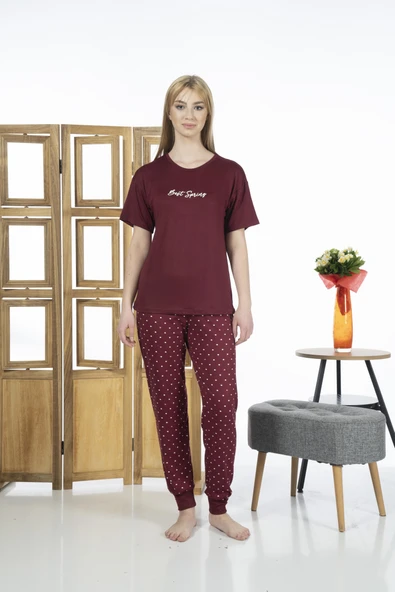 Estiva 24136 Kadın Kısa Kollu Yazlık Penye Pijama Takımı