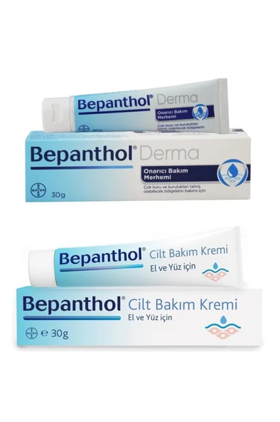 Bepanthol Derma Cilt Bakım Kremi 30 Gr + Derma Onarıcı Bakım Merhemi 30 Gr - SKT: 05/2028 ürün görseli
