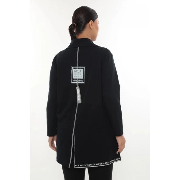 Pamuklu Fermuarlı Büyük Beden Kadın Hırka – Günlük Spor Şık - 2