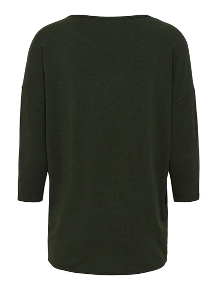 Only 15157920 Genis Yaka Dirsek Kol Kadın Body - Haki - Resim 6