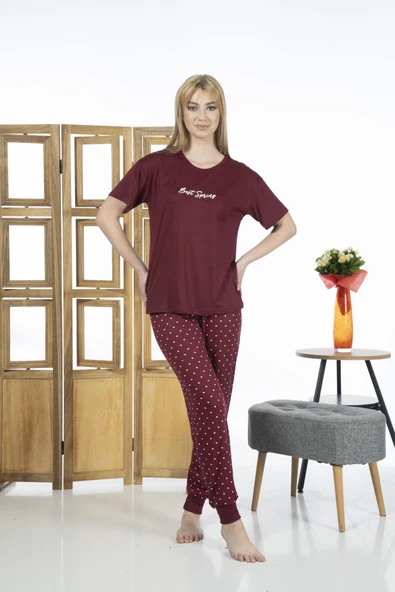Estiva 24136 Kadın Kısa Kollu Yazlık Penye Pijama Takımı - 5