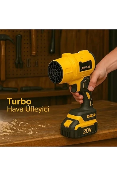 AHV-18 Turbo Hava Üfleyici | 4 Kademe Hız | 21V 431W Kablosuz Blower | 32.000 RPM" - Resim 5