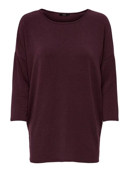 Only 15157920 Genis Yaka Dirsek Kol Kadın Body - Bordo - 5