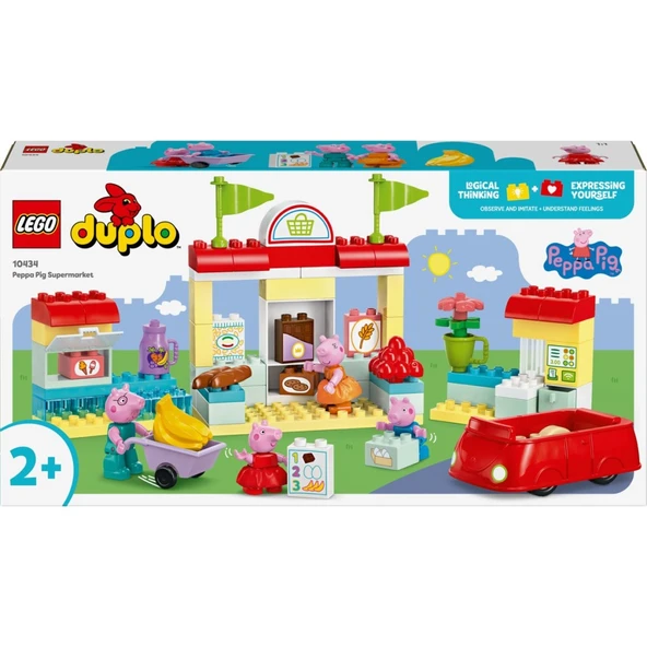 ® DUPLO® Peppa Pig Süpermarket 10434 - 2 Yaş & Üzeri Çocuklar için Eğitici Oyuncak Yapım Seti (70 Parça) - 4