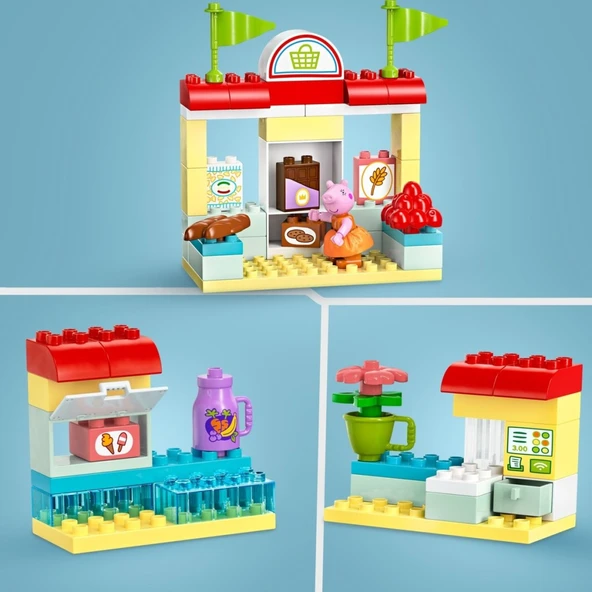 ® DUPLO® Peppa Pig Süpermarket 10434 - 2 Yaş & Üzeri Çocuklar için Eğitici Oyuncak Yapım Seti (70 Parça) - 8