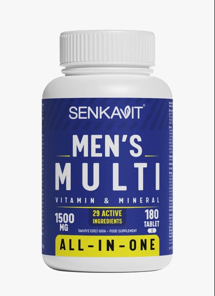 Senkavit Men's (Erkek) Multivitamin Ve Multimineral 180 Tablet - 1