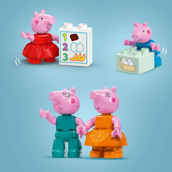 ® DUPLO® Peppa Pig Süpermarket 10434 - 2 Yaş & Üzeri Çocuklar için Eğitici Oyuncak Yapım Seti (70 Parça) - 5