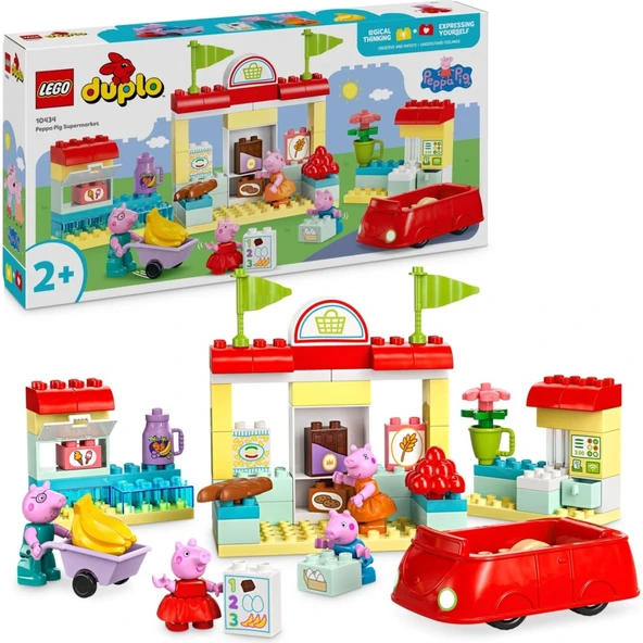 ® DUPLO® Peppa Pig Süpermarket 10434 - 2 Yaş & Üzeri Çocuklar için Eğitici Oyuncak Yapım Seti (70 Parça) - 1