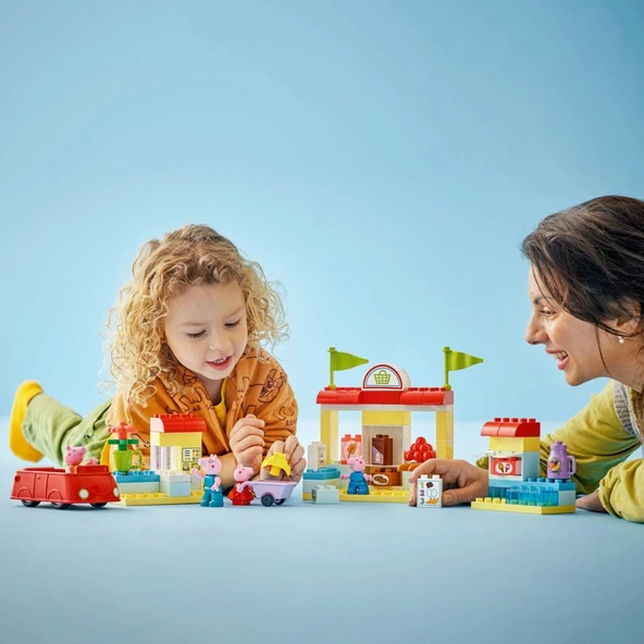 ® DUPLO® Peppa Pig Süpermarket 10434 - 2 Yaş & Üzeri Çocuklar için Eğitici Oyuncak Yapım Seti (70 Parça) - 10